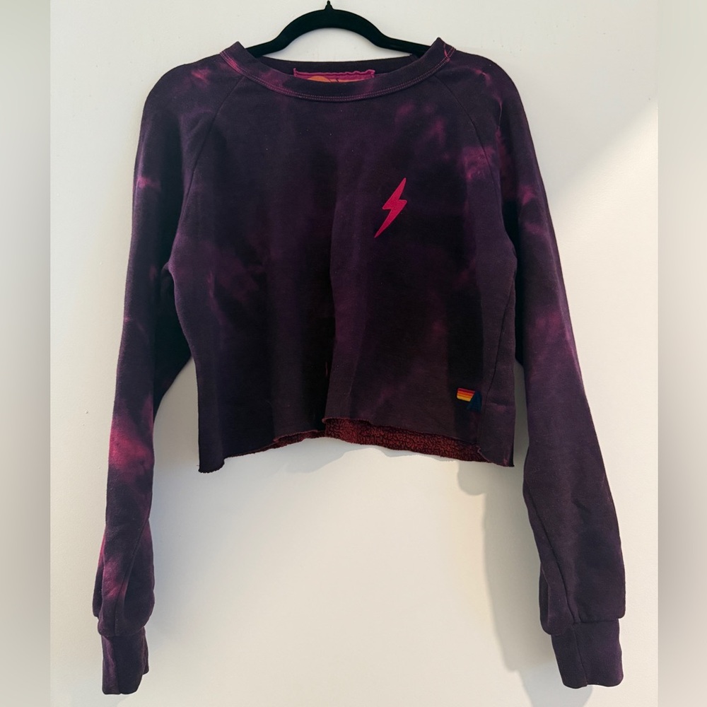 Aviator Nation Purple Crewneck Sweatshirt